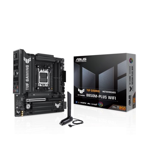 Asus TUF GAMING B850M-PLUS WIFI | Processor family AMD | Processor socket AM5 | DDR5 | Supported hard disk drive interfaces M.2,
