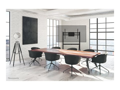 Neomounts MOVE Go FL50-525BL1 TV trolley - 55-86" - max 76 kg - manual h 106-136 cm - VESA 100x100-900x600 - incl. hardware shel