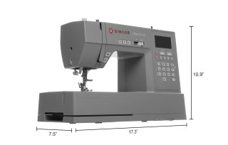Komputerowa maszyna do szycia Singer HD6800C Heavy Duty Liczba ściegów 586 Liczba dziurek na guziki 9 Szary