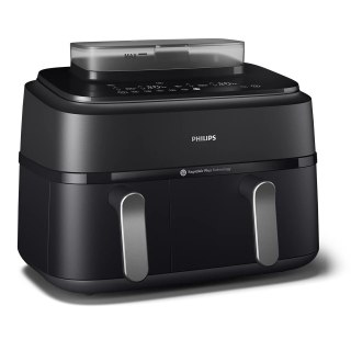 Philips | Airfryer z podwójnym koszem | NA551/00 Seria 5000 | Moc 2750 W | Pojemność 9 l | RapidAir Plus i Air Steam | Czarny