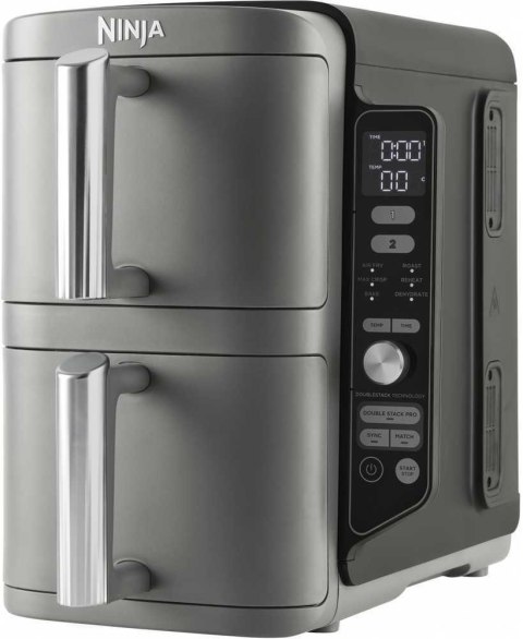Frytownica powietrzna NINJA Double Stack XL | SL400EU | Moc 2470 W | Pojemność 9,5 l | Czarny/Szary