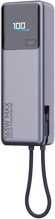 Power Bank Xiaomi 165W (zintegrowany kabel) | 10000 mAh | USB-C | Szary