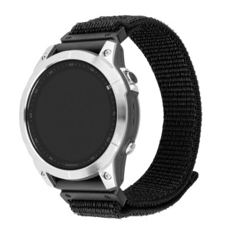 Stały | Sportowy pasek do Garmin QuickFit 22mm | 160-210 mm | Czarny | Nylon