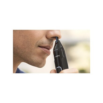 Philips | NT1650/16 | Trymer do nosa i uszu | Trymer do włosów w nosie | Wet & Dry | Czarny